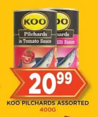 Goal Supermarket KOO PILCHARDS ASSORTED 400g offer