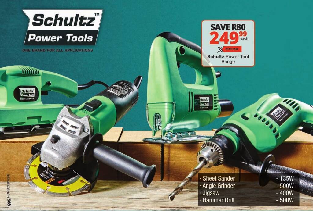 Schultz Power Tool Range offer at Checkers