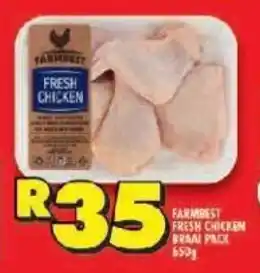 Shoprite FARMBEST FRESH CHICKEN BRAAI PACK 650g offer