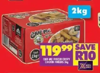 Shoprite CHEF MO FROZEN CRISPY CHICKEN FINGERS 2kg offer