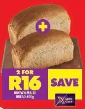 Shoprite BROWN MAIZE BREAD 600g offer