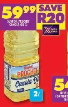 Shoprite SUNFOIL PROCHEF CANOLA OIL 2L offer