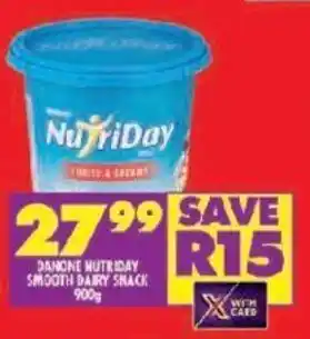 Shoprite DANONE NUTRIDAY SMOOTH DAIRY SNACK offer