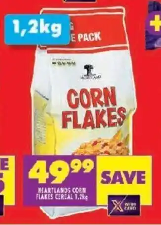 Shoprite HEARTLANDS CORN FLAKES CEREAL 1,2kg offer