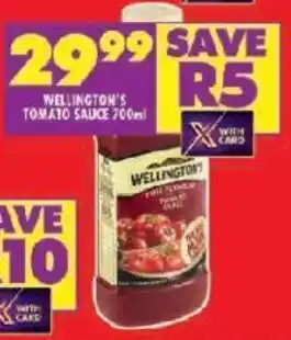Shoprite WELLINGTON'S TOMATO SAUCE 700ml offer