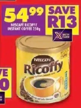 Shoprite NESCAFE RICOFFY INSTANT COFFEE 250g offer