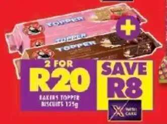 Shoprite BAKERS TOPPER BISCUITS 125g offer