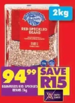 Shoprite BEANFIELDS RED SPECKLED BEANS 2kg offer