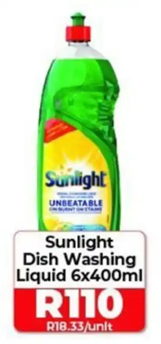 1UP Sunlight Dish Washing Liquid 6x400ml offer
