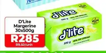 1UP D’Lite Margerine 30x500g offer