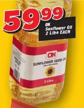 OK Grocer OK Sunflower Oil 2 Litre EACH offer