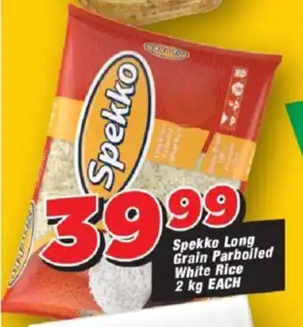 OK Grocer Spekko Long Grain Parboiled White Rice 2kg EACH offer