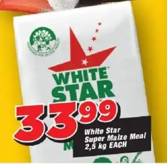 OK Grocer White Star Super Maize Meal 2,5kg EACH offer