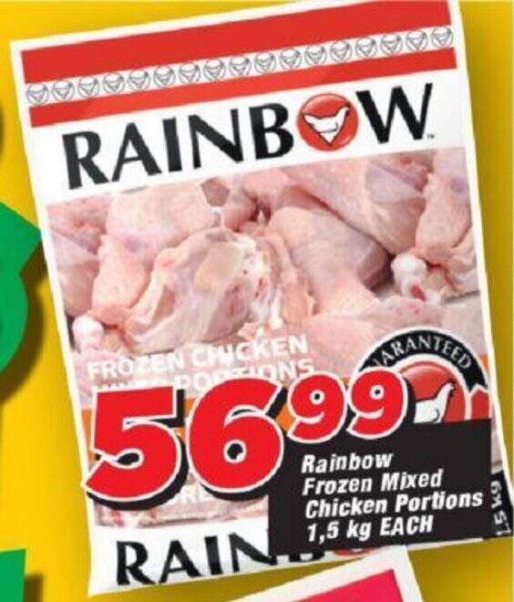 Rainbow Frozen Mixed Chicken Portions 1 5kg Each Offer At Ok Grocer