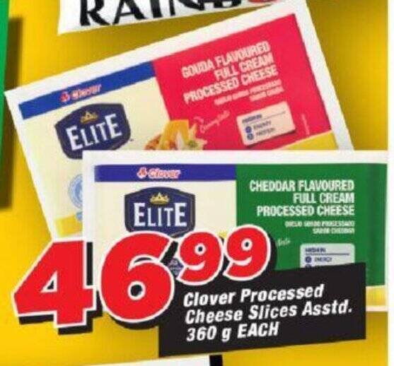 Clover Processed Cheese Slices Asstd. 360g EACH offer at OK Grocer