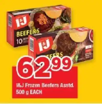 OK Grocer I&J Frozen Beefers Asstd. 500g EACH offer