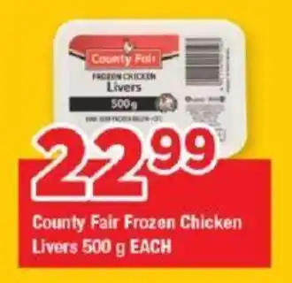 OK Grocer County Fair Frozen Chicken Livers 500g EACH offer