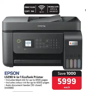 Makro EPSON L5290 4-in-1 EcoTank Printer offer