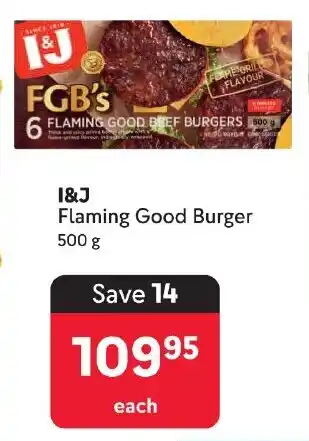 Makro I&J Flaming Good Burger 500g offer