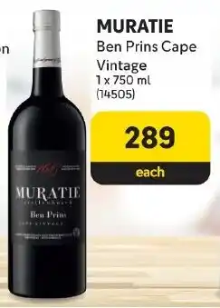 Makro MURATIE Ben Prins Cape Vintage offer