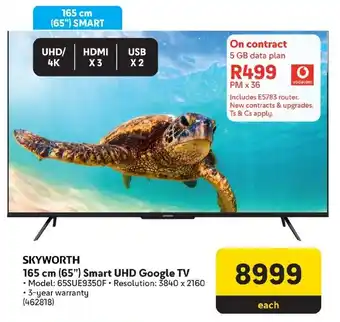 Makro SKYWORTH 165 cm (65") Smart UHD Google TV offer
