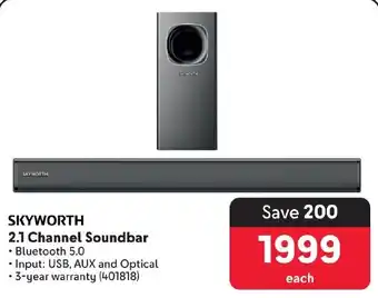 Makro SKYWORTH 2.1 Channel Soundbar offer