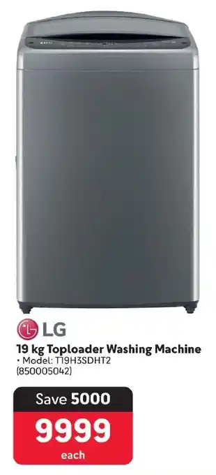 Makro LG 19 kg Toploader Washing Machine offer
