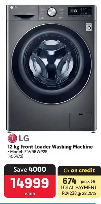 Makro LG 12 kg Front Loader Washing Machine offer