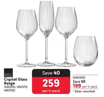 Makro Crystal Glass Range offer