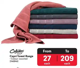 Makro Capri Towel Range offer