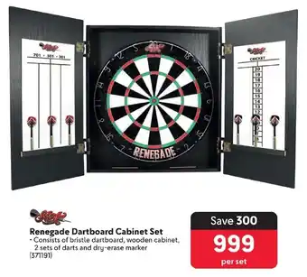 Renegade Dartboard Cabinet Set