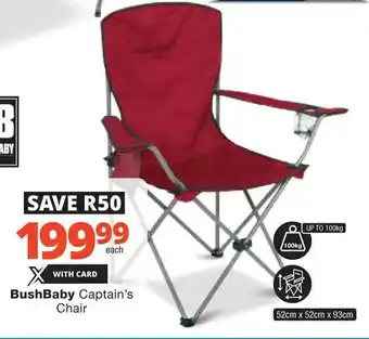 Checkers BushBaby Captain's Chair offer