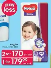 Clicks Huggies Pants Jumbo Pack-For 1 Per Pack offer