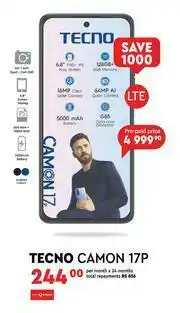 Edgars Tecno Camon 17P LTE offer