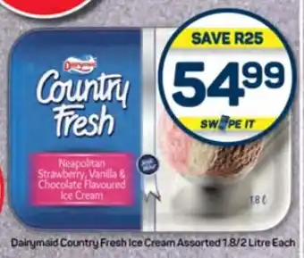 Pick n Pay Hypermarket Dairymaid Country Fresh Ice Cream Assorted 1.8/2 Litre Each offer