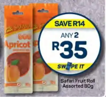 Pick n Pay Hypermarket Safari Fruit Roll Assorted 80g offer