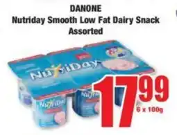 Boxer DANONE Nutriday Smooth Low Fat Dairy Snack Assorted offer