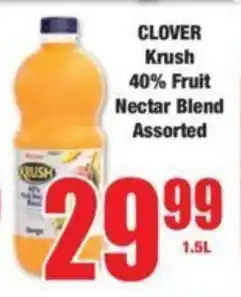 Boxer CLOVER Krush 40% Fruit Nectar Blend Assorted offer