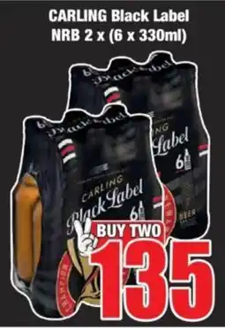 Boxer CARLING Black Label NRB 2 x (6 x 330ml) offer