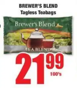Boxer BREWER'S BLEND Tagless Teabags offer
