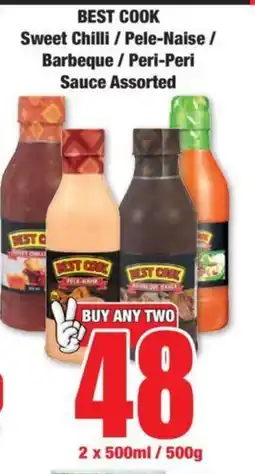 Boxer BEST COOK Sweet Chilli/ Pele-Naise/ Barbeque/ Peri-Peri Sauce Assorted offer