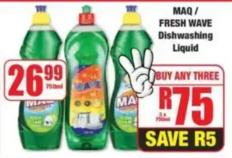 Boxer MAQ/ FRESH WAVE Dishwashing Liquid offer