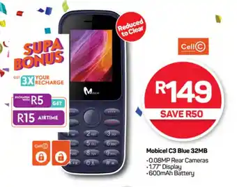 Pick n Pay Mobicel C3 Blue 32MB offer