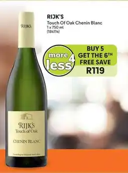 Makro RIJK'S Touch Of Oak Chenin Blanc 1x 750ml offer