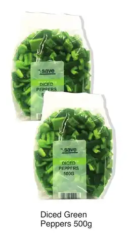 Save Diced Green Peppers 500g offer