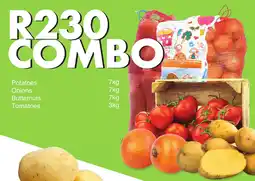 Save Potatoes 7kg, Onions 7kg, Butternuts 7kg, Tomatoes 3kg offer