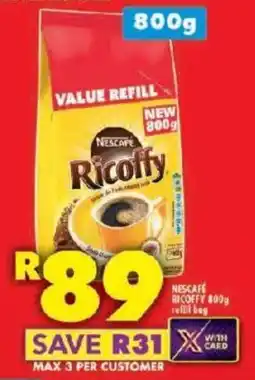 Shoprite NESCAFÉ RICOFFY 800g refill bag offer