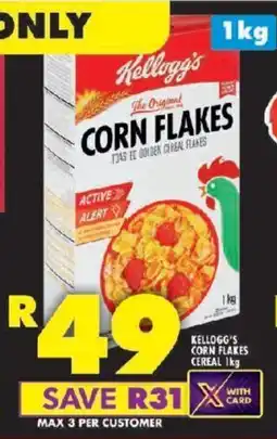 KELLOGG'S CORN FLAKES CEREAL 1kg