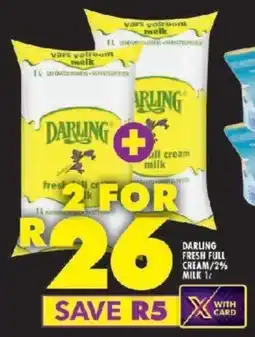 Shoprite DARLING FRESH FULL CREAM/ 2% MILK 1L offer