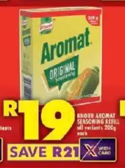 Shoprite KNORR AROMAT SEASONING REFILL all variants 200g offer